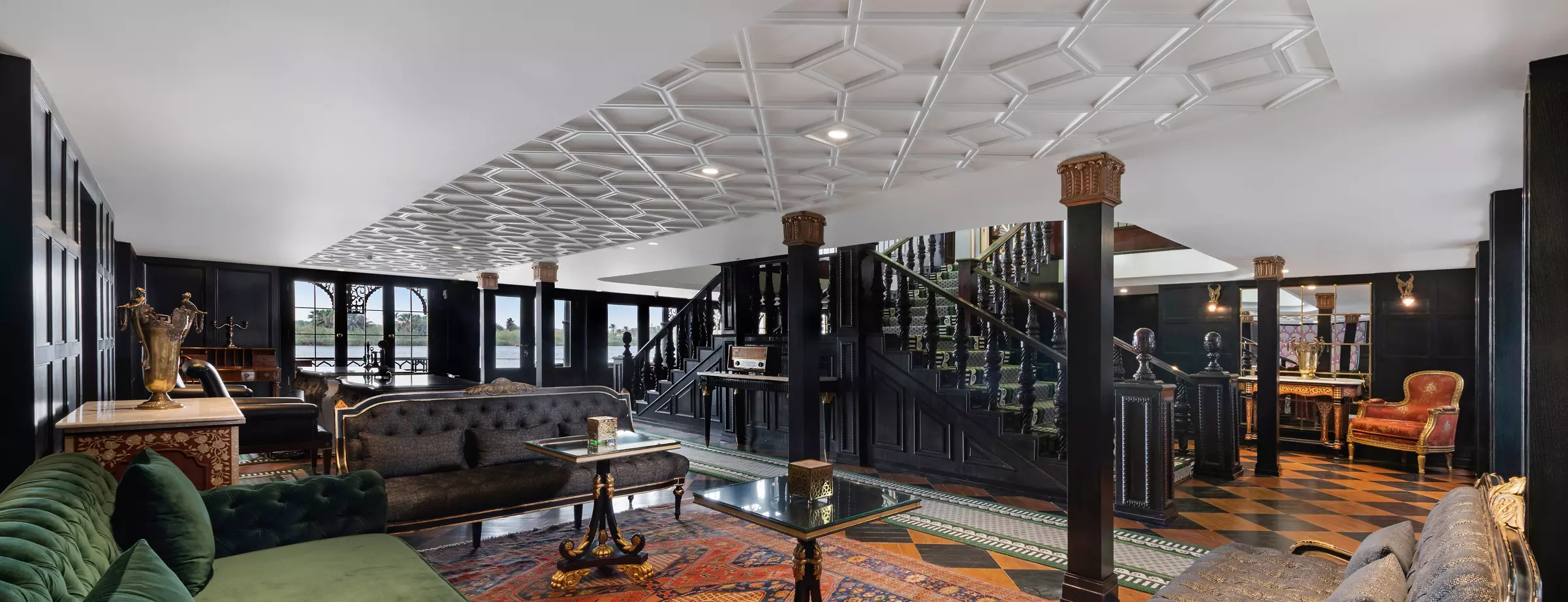 Lobby of the Mövenpick SS Misr Nile cruise